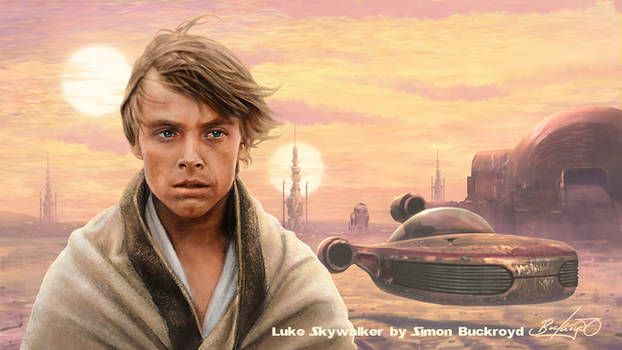 Luke Skywalker on Tatooine by Simon Buckroyd