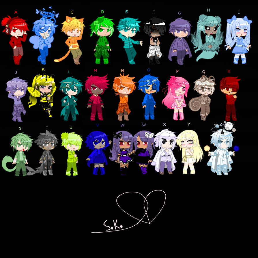 ~Alphabet Lore Humans in Gacha Club (My Version)~ by Sleepy-Kissy ...