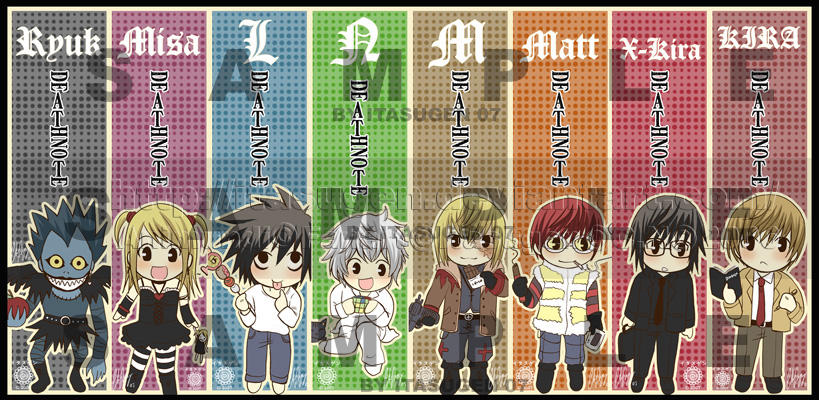 Death Note : Bookmarks by Itasugen on DeviantArt