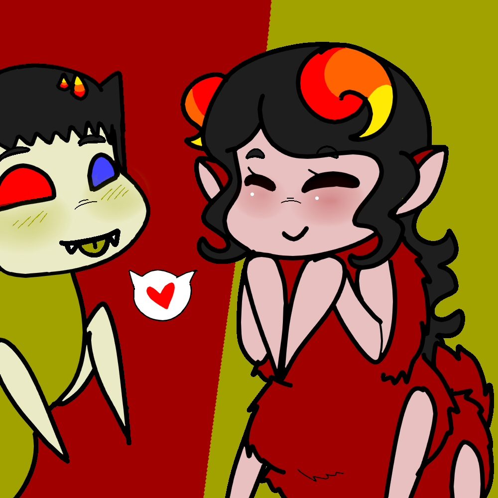 Grub!Sollux and Grub!Aradia