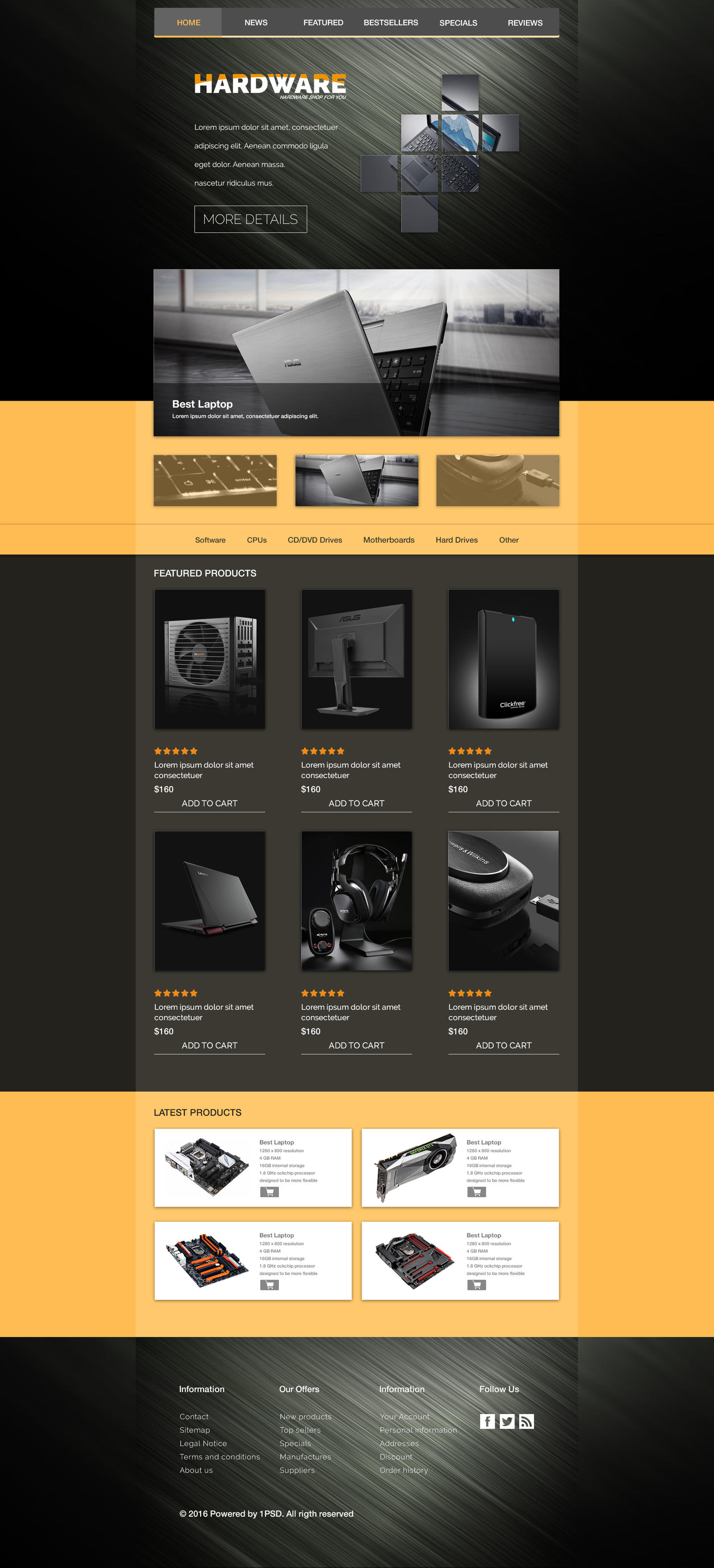 Hardware web template by 1PSD on DeviantArt