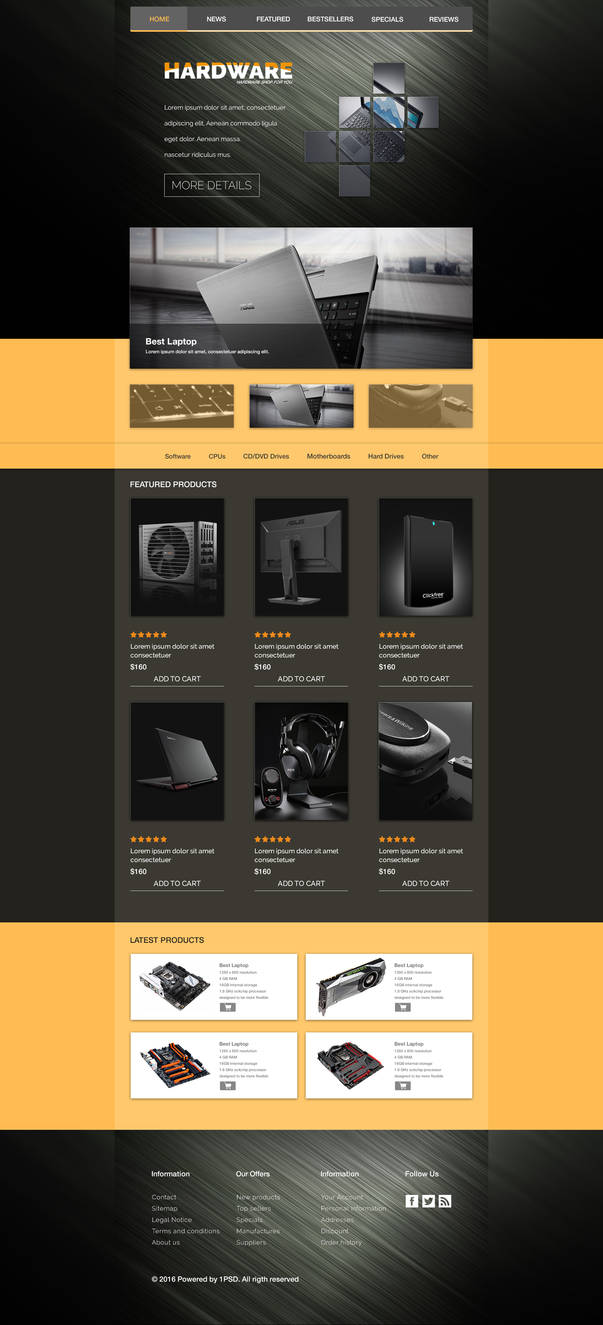Hardware web template by 1PSD on DeviantArt