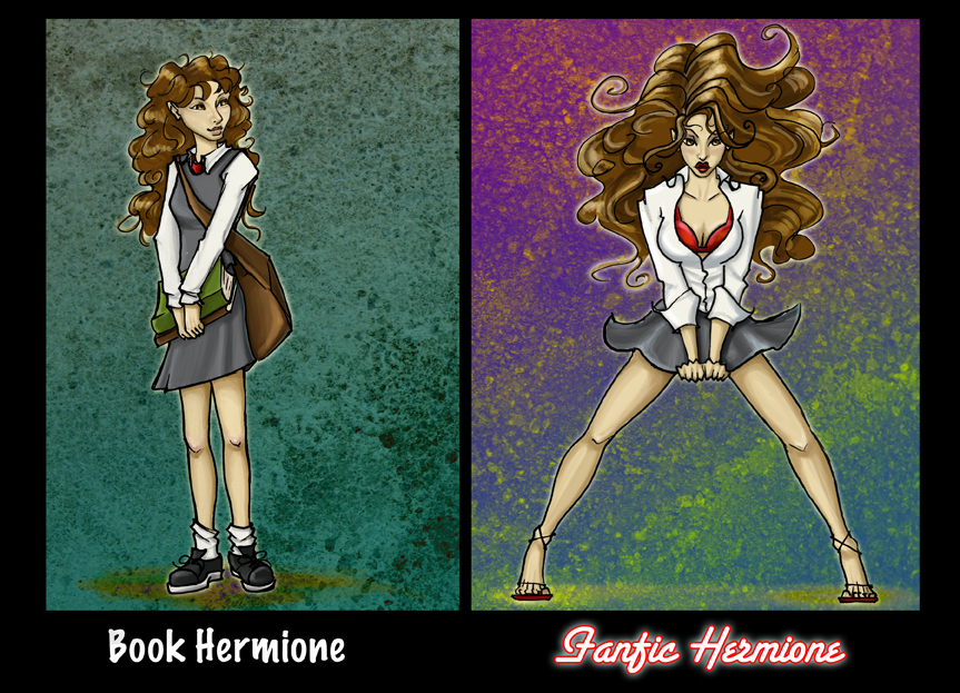 Hermione Book vs. Fanfic by TheStarhorse on DeviantArt