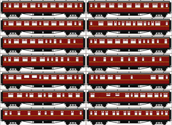 MK 1 coaches (BR Maroon livery)