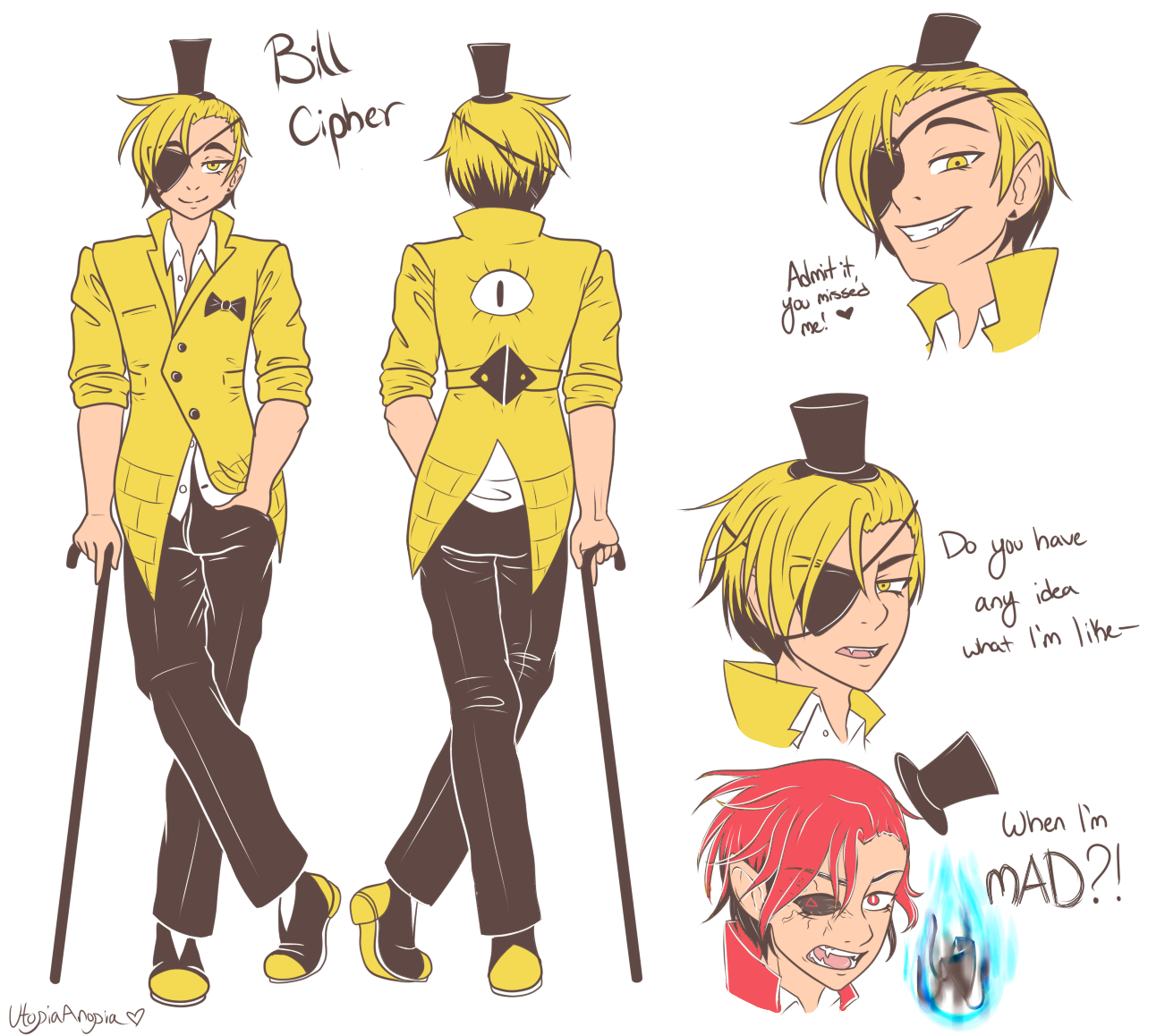 Human Bill Cipher -- Original Design