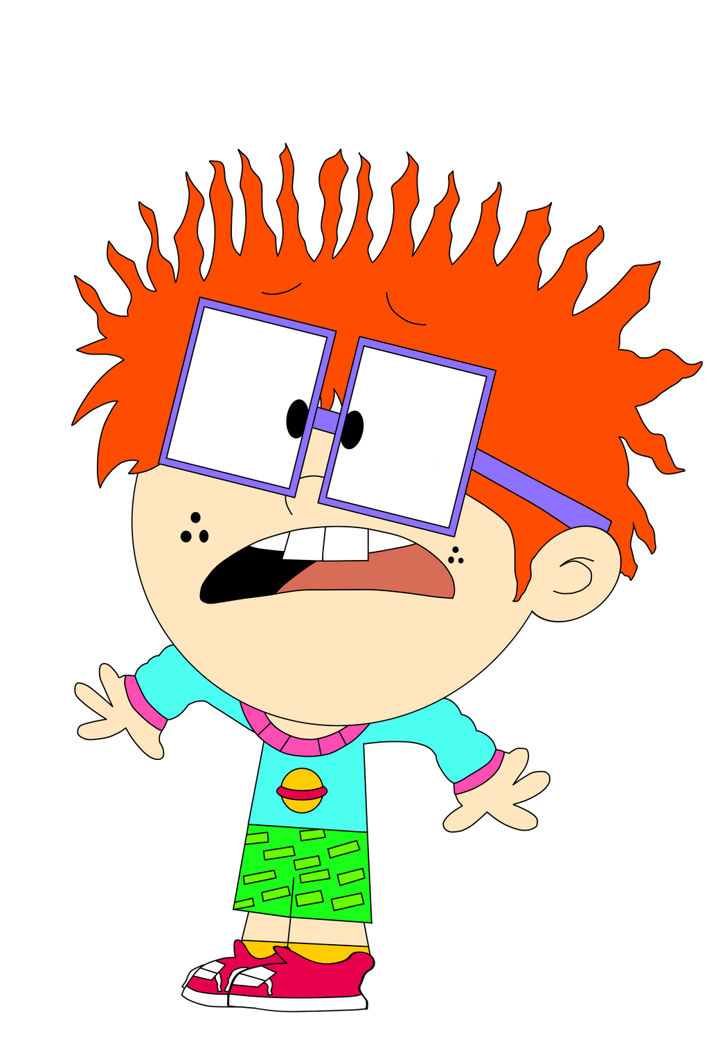 Chuckie Finster in The Loud House style