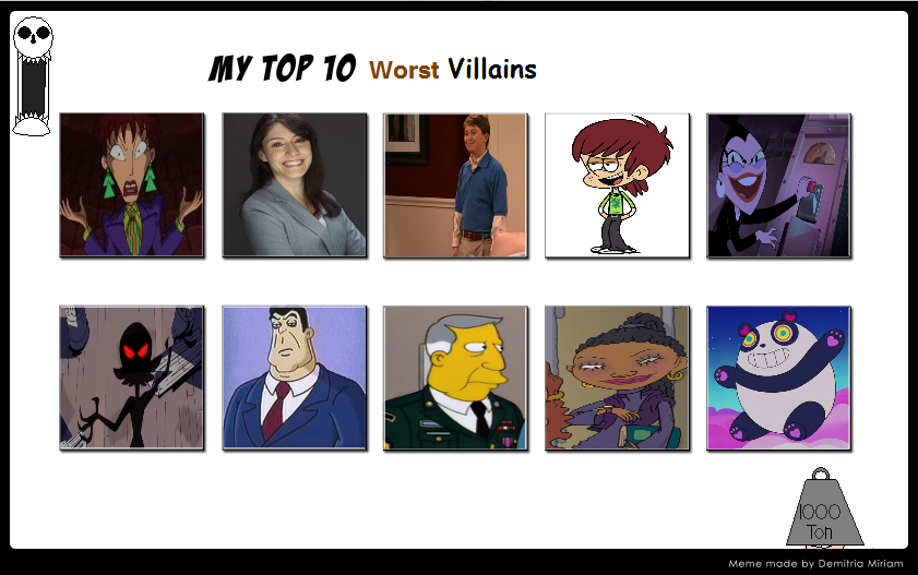 My Top 10 Worst Villains By Marjulsansil On Deviantart My Top 10 Worst Villains By Marjulsansil On Deviantart