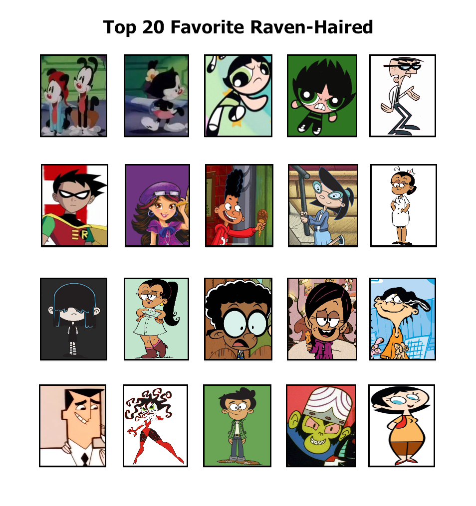 Top 20 favorite cartoon raven-haired characters by MarJulSanSil on DeviantArt Top 20 favorite cartoon raven-haired characters by MarJulSanSil on DeviantArt