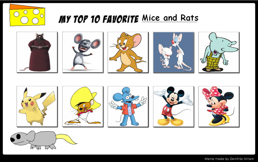 Top 10 favorite cartoon Mice and Rats by MarJulSanSil on DeviantArt