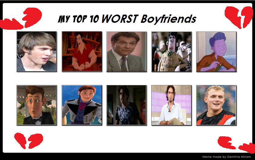 Top 10 worst boyfriends meme