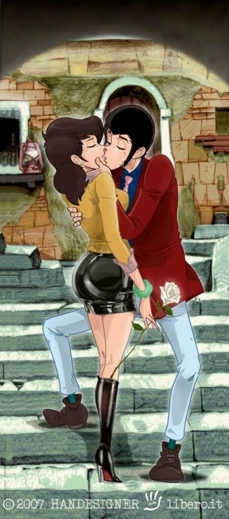 LUPIN 3 and  FUJIKO sexy kiss