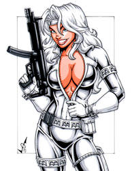 Silver Sable commission by gb2k