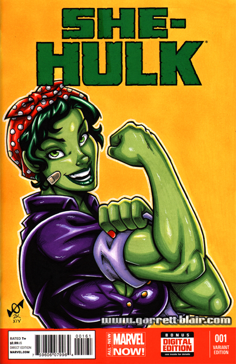 She Hulk the Riveter sketch cover