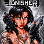 Female Punisher bust sketch cover