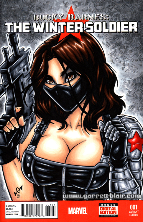 Busty Winter Soldier sketch cover