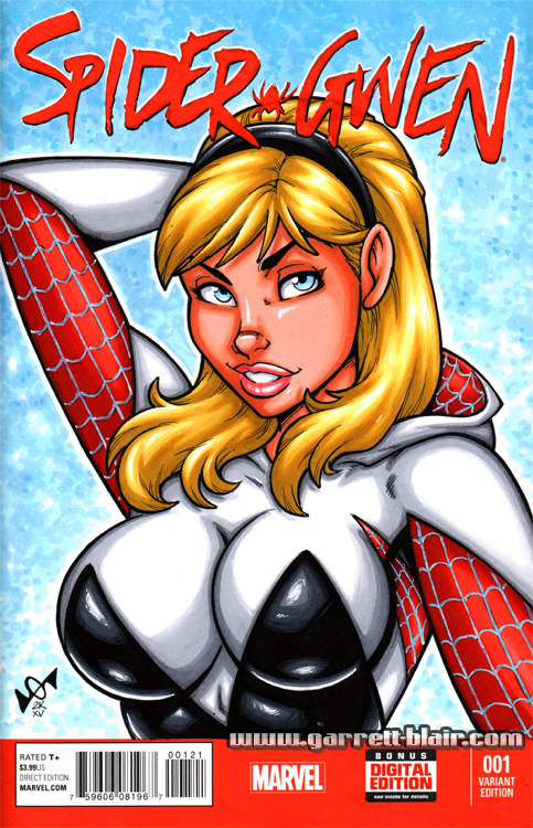 Spider-Gwen bust sketch cover