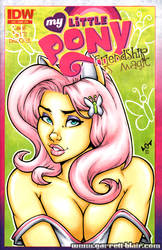 Fluttershy bust sketch cover