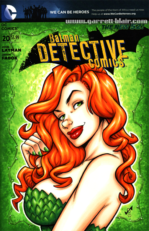 Poison Ivy bust sketch cover