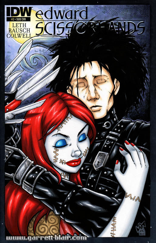 Edward Scissorhands + Sally sketch cover