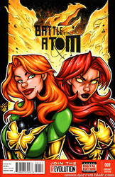 Phoenix + Dark Phoenix bust cover