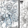 Jessica Rabbit meets the Thing cover pencils