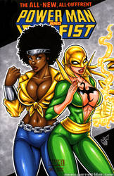 Female Power Man and Iron Fist sketch cover