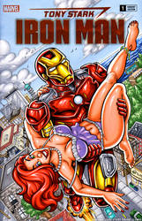 Jessica Rabbit meets Iron Man sketch cover by gb2k