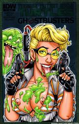 Naughty Holtzmann slimed bust sketch cover by gb2k