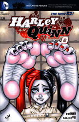 Harley Quinn feet Scott Blair homage remake cover