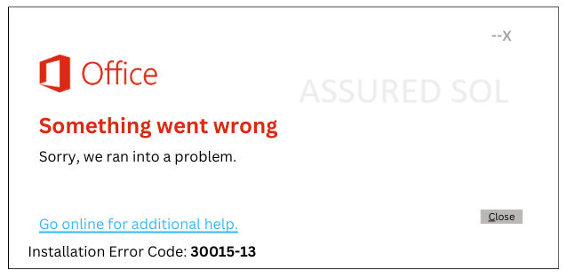 Error Code 30015-13: Office Installation Failed by MessiMes on DeviantArt