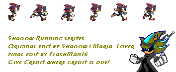 Shadow Running Deviantart Shadow Running Sprites by FlashMan16 on DeviantArt