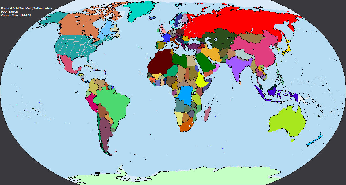 Cold War Map Colorless Political Cold War Map ( Without Islam ) by LordOguzHan on DeviantArt