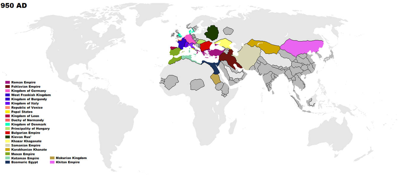950 Ad The World Map at 950 AD by LordOguzHan on DeviantArt