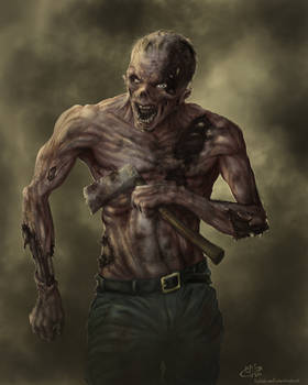 Zombie with hatchet