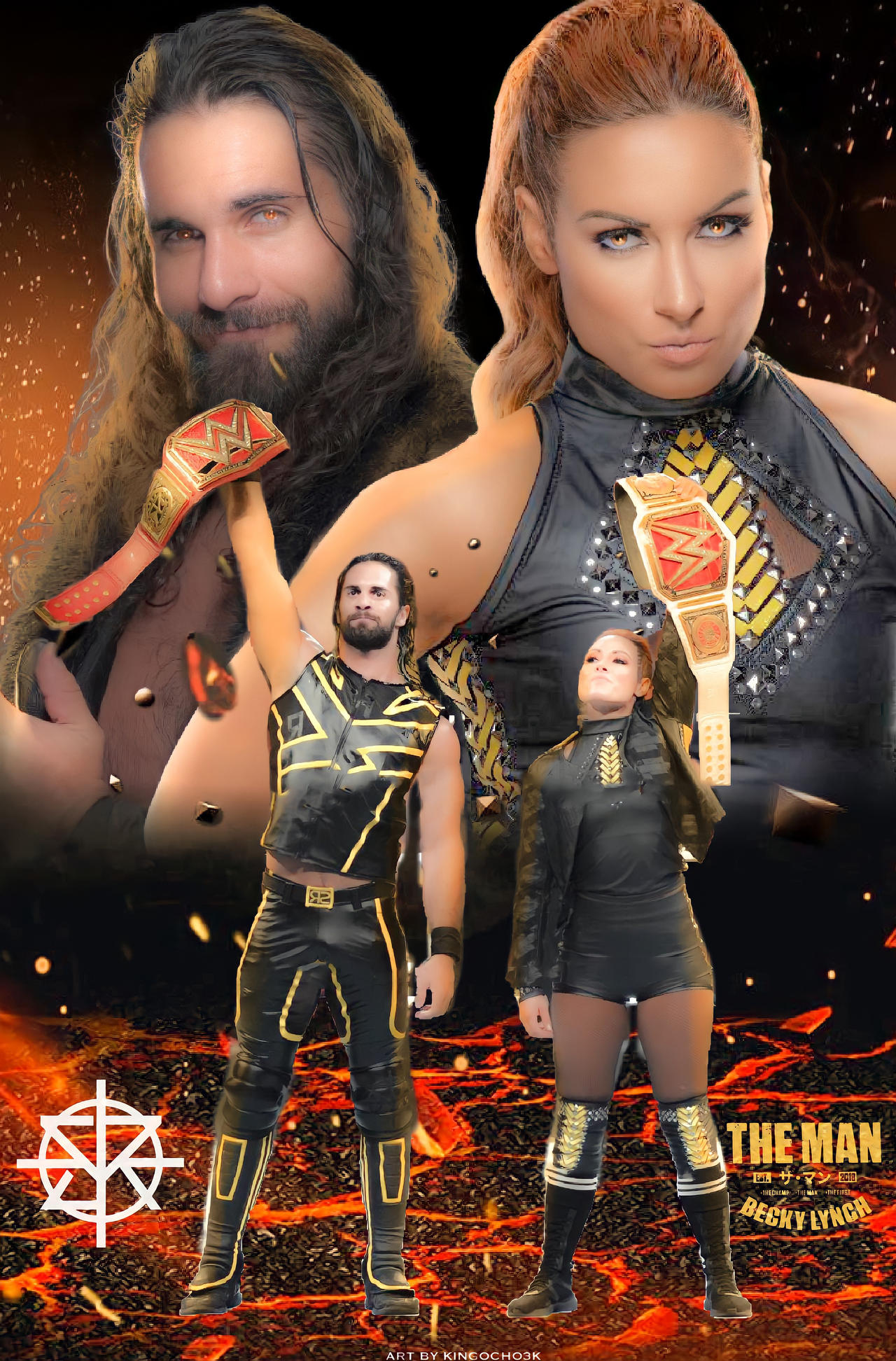 Seth Rollins and Becky Lynch-WWE 2021 by KingOcho3K on DeviantArt