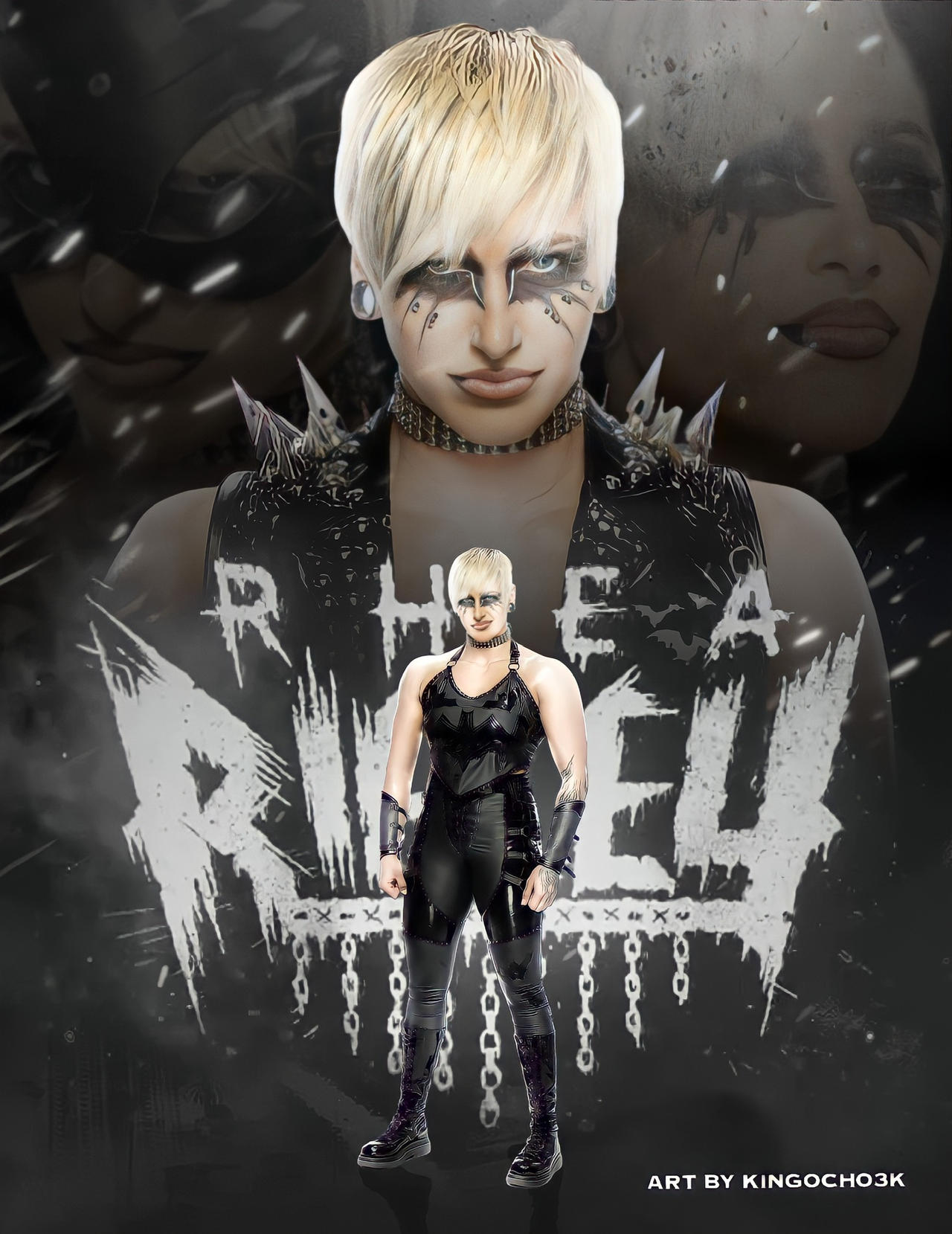 WWE The Nightmare Rhea Ripley by KingOcho3K on DeviantArt
