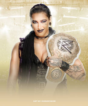 WWE Rhea Ripley Womens World Champion Artwork 2023