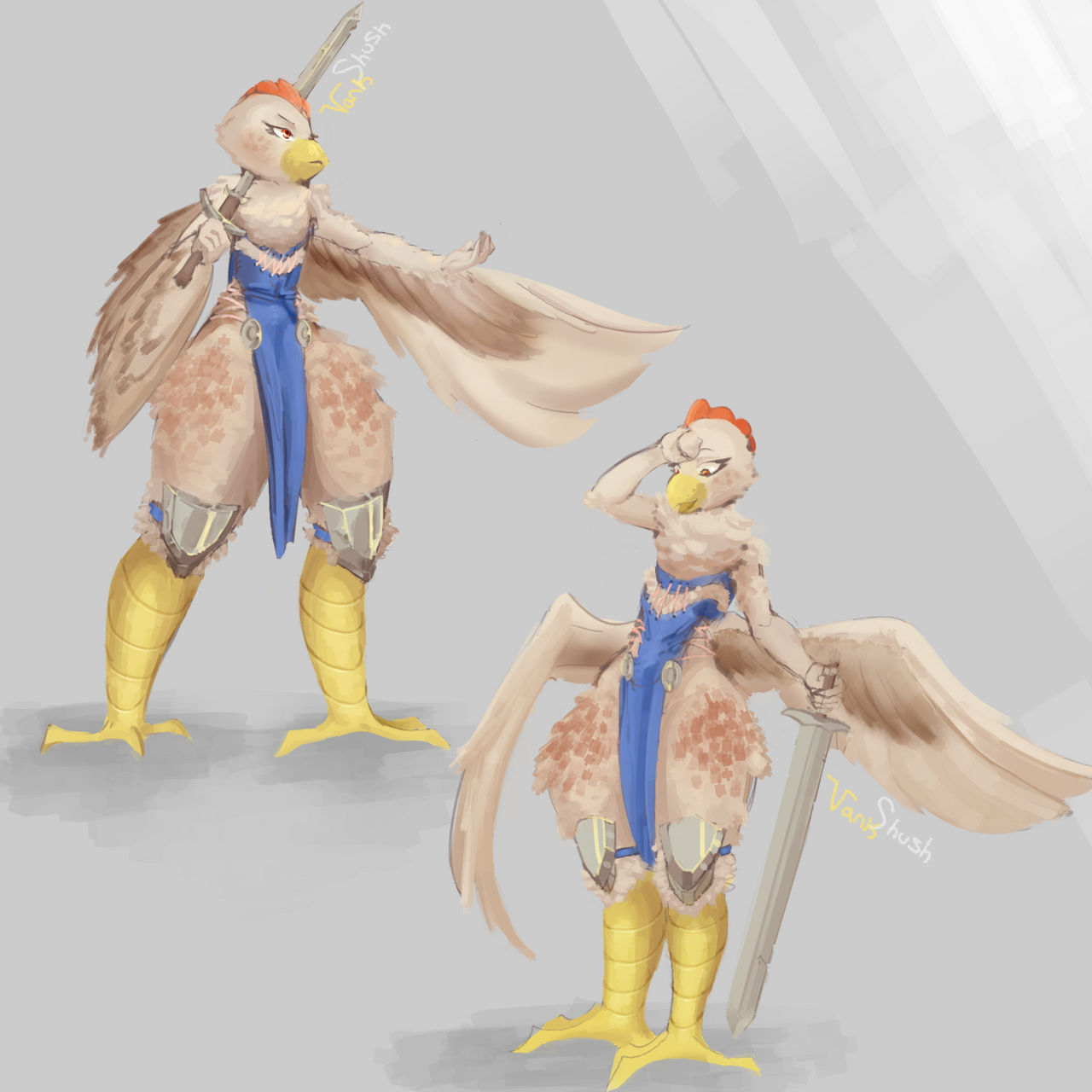 Chicken Animorph Reese's Chicken Anthro by VankShush on DeviantArt