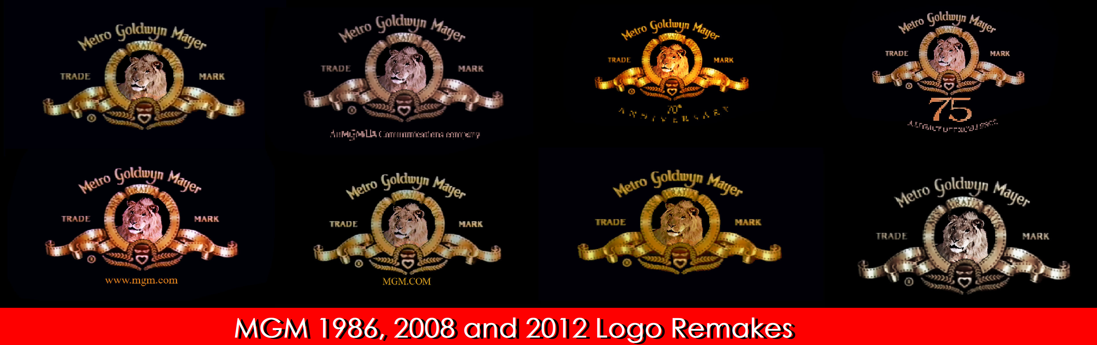MGM 1986, 2008 and 2012 Logo Remakes by jessenichols2003 on DeviantArt
