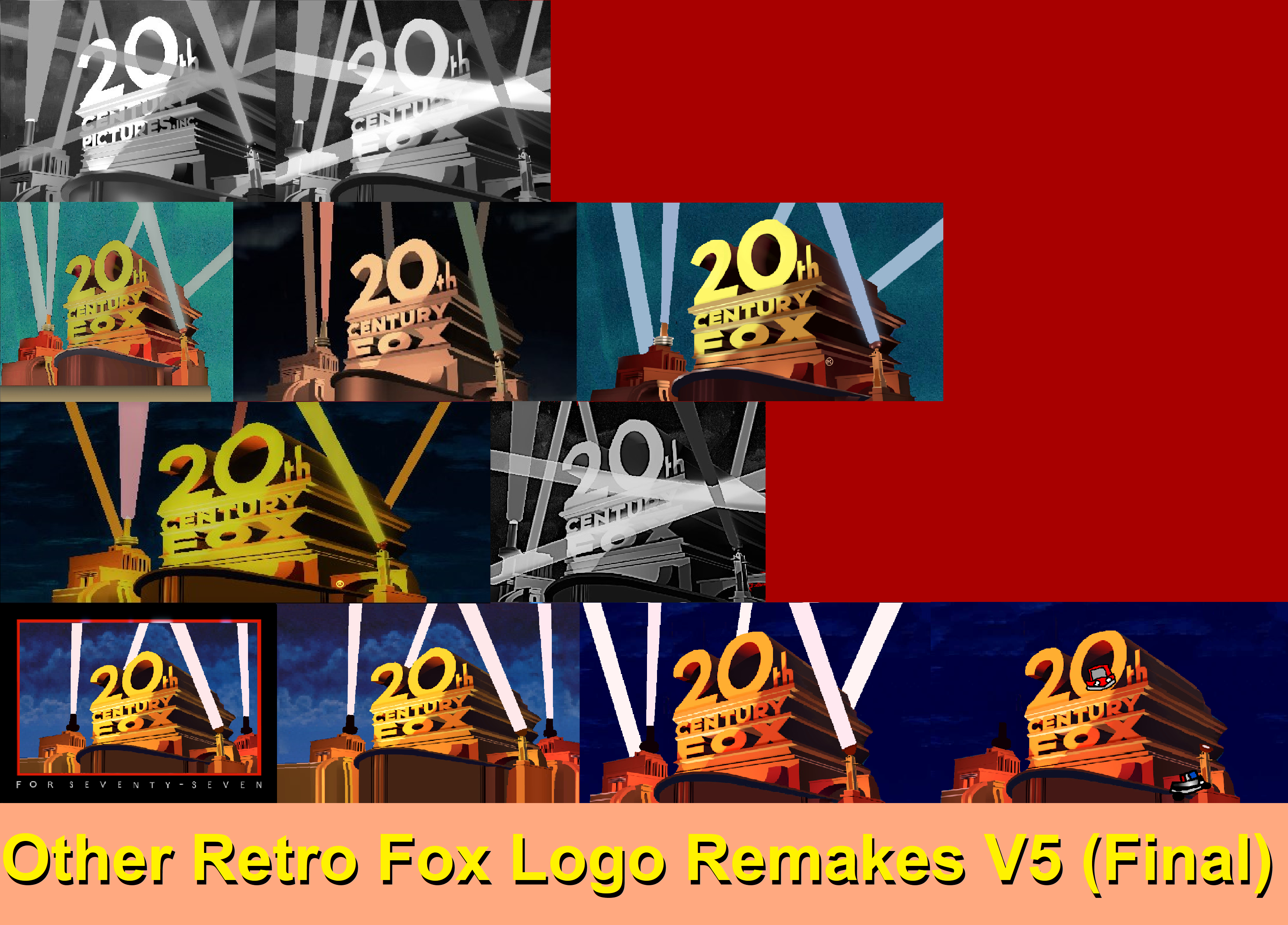 Logos that stole the 20th Century Fox theme, which are not ripping off the  logo itself 