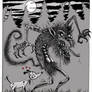 The werewolf and his dog