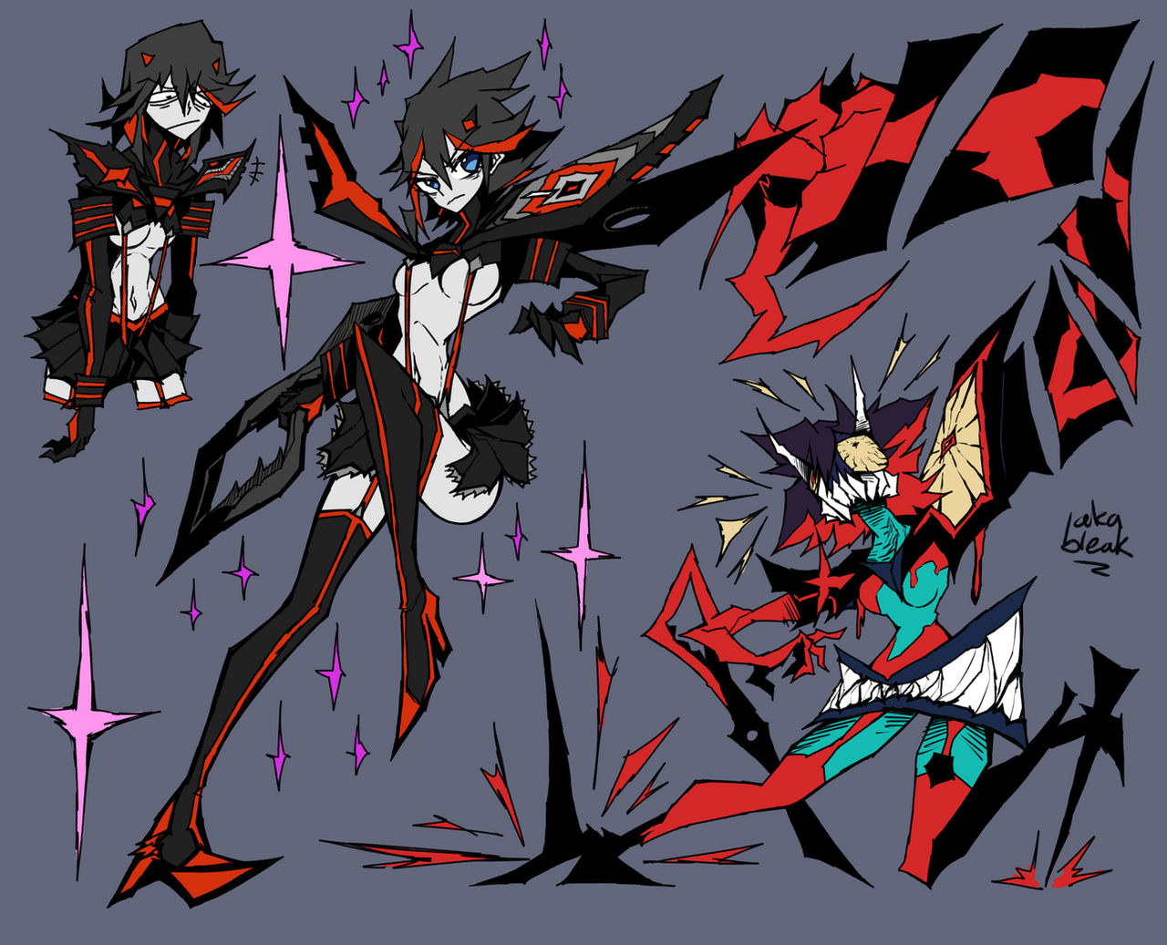 Ryuko Forms Ryuko by akableak on DeviantArt