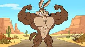 Biggest Massive Muscular Buff Wile E Coyote