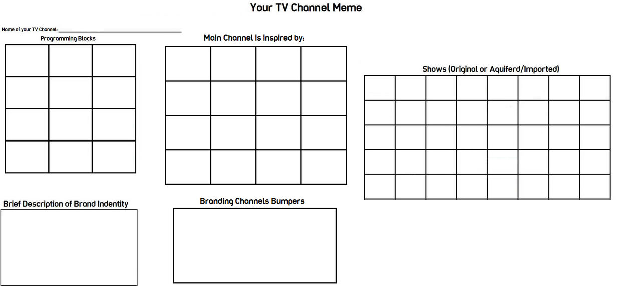 Your Own TV Channel Meme Template V2 by Alexpasley on DeviantArt