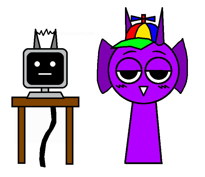 Mr. Fun Computer and Durple Spritchki by Alexpasley on DeviantArt
