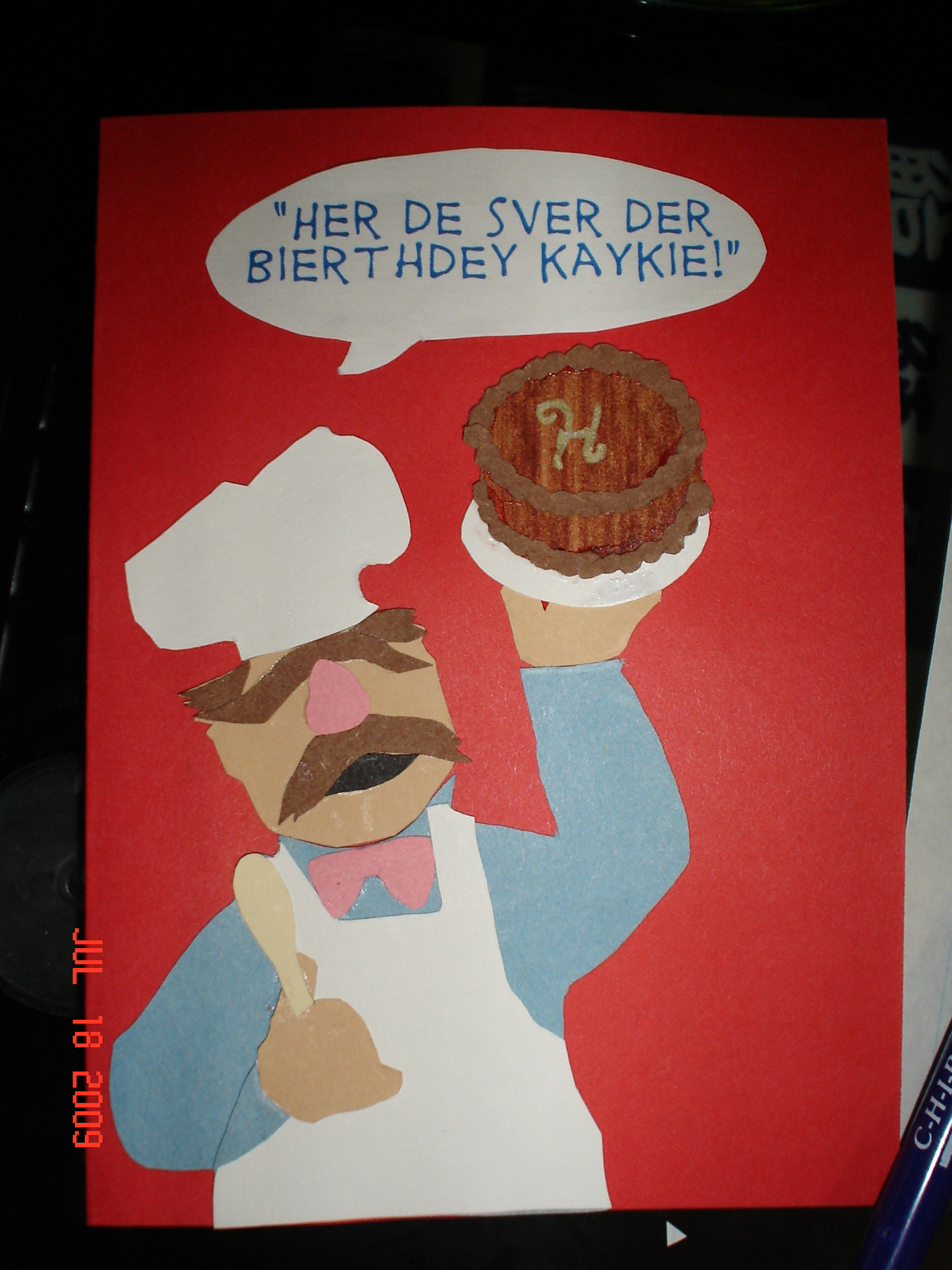 Swedish Chef Birthday Card