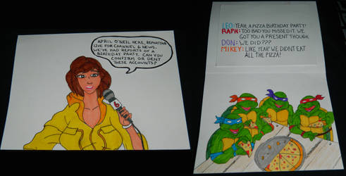 TMNT Birthday card with dialogue