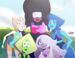 The Crystal Gems (Screenshot Redraw)