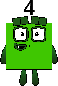 Numberblock 4 by Mizuki112233 on DeviantArt