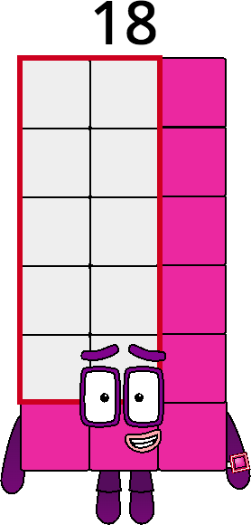 Number Blocks 18 Sign Numberblock 18 by Mizuki112233 on DeviantArt